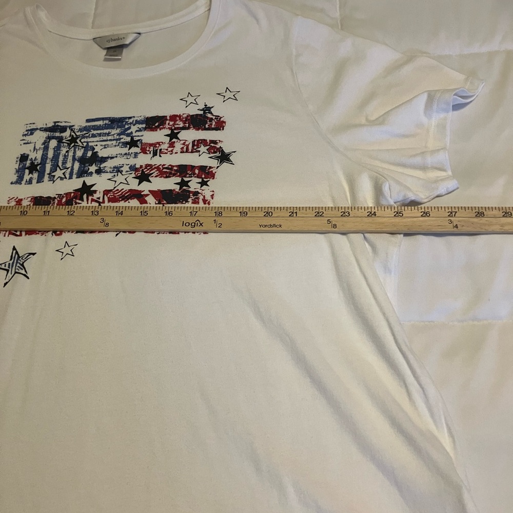 CJ Banks Women’s 2X Patriotic Tops Bundle (4) Star Flag Americana Plus Size - Picture 10 of 16